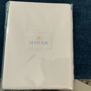 Matouk Luca 100 % Egyptian Cotton 500 Thread Count King Flat Sheet